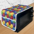 thumbnail image 1 of Cubes Microwave Oven Cover, Colorful Rainbow Inspired Composition of Like Motifs in Square Form, Water Resistant Organizer with Pockets for Kitchen, 36" x 12", Multicolor, by Ambesonne, 1 of 4