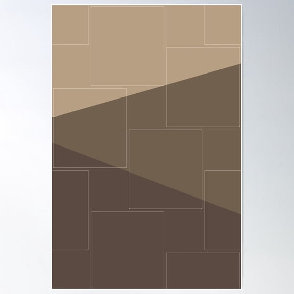 Cubes Poster Wall Art, Modern Wall Decor For Living Room Bedroom, 12x18 UNFRAMED