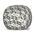 thumbnail image 1 of Cubes Storage Toy Bag Chair, Greyscale Abstract Structures Building Like Repetitive Volumetric Theme, Stuffed Animal Organizer Washable Bag, Large Size, Pale Taupe and Grey, by Ambesonne, 1 of 3