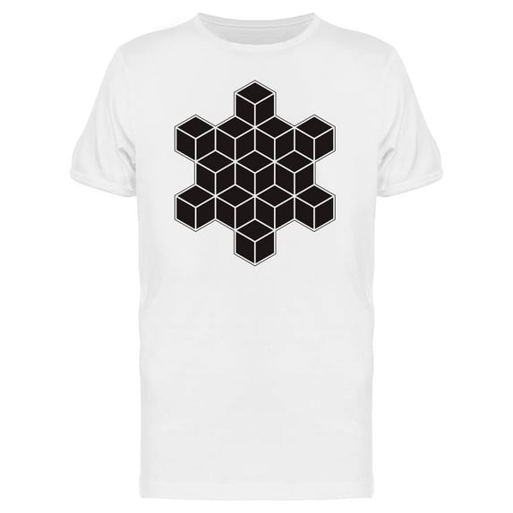Cubes With Snowflake Shape T-Shirt Men -Image by Shutterstock, Male 3X-Large