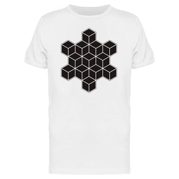 Cubes With Snowflake Shape Tee Men's -Image by Shutterstock