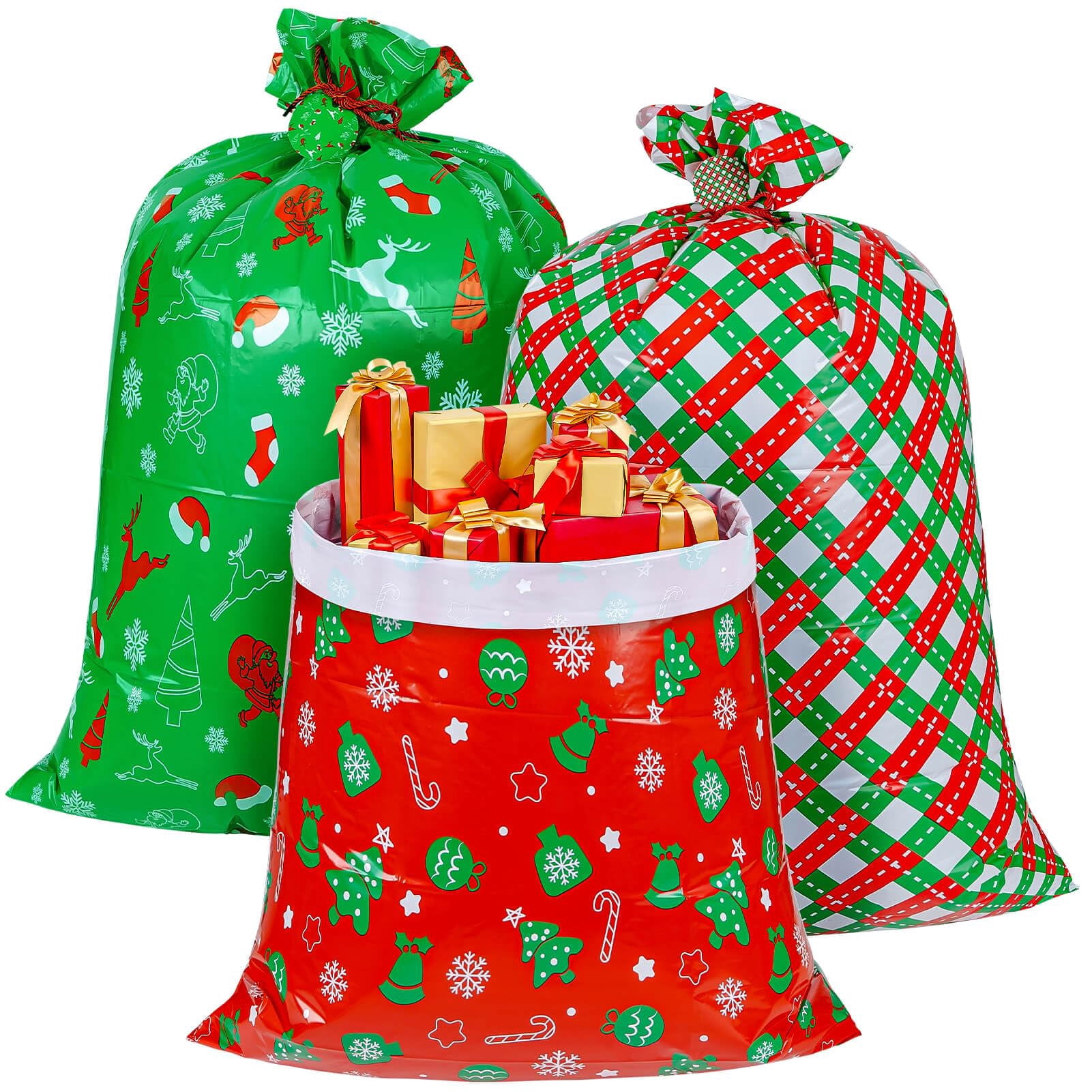 Cubesland large christmas bags 3 jumbo bsl1 christmas plastic bags huge