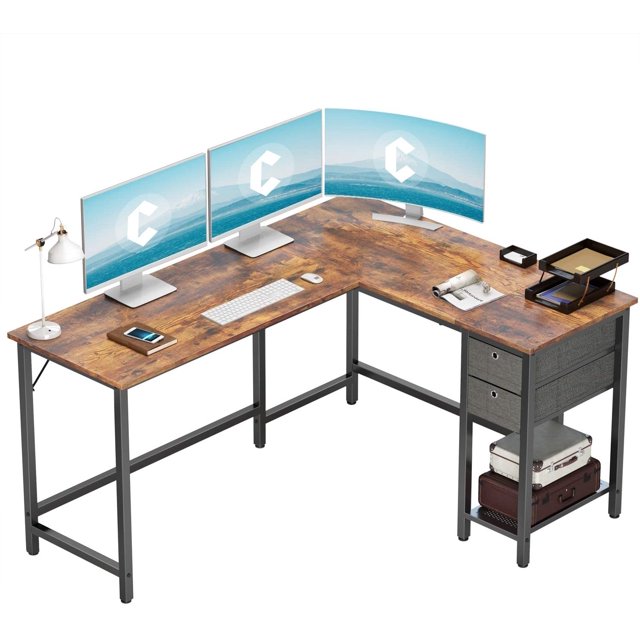 CubiCubi 59 x 47inch L Shape Desk, Home Office Corner Desk, Corner