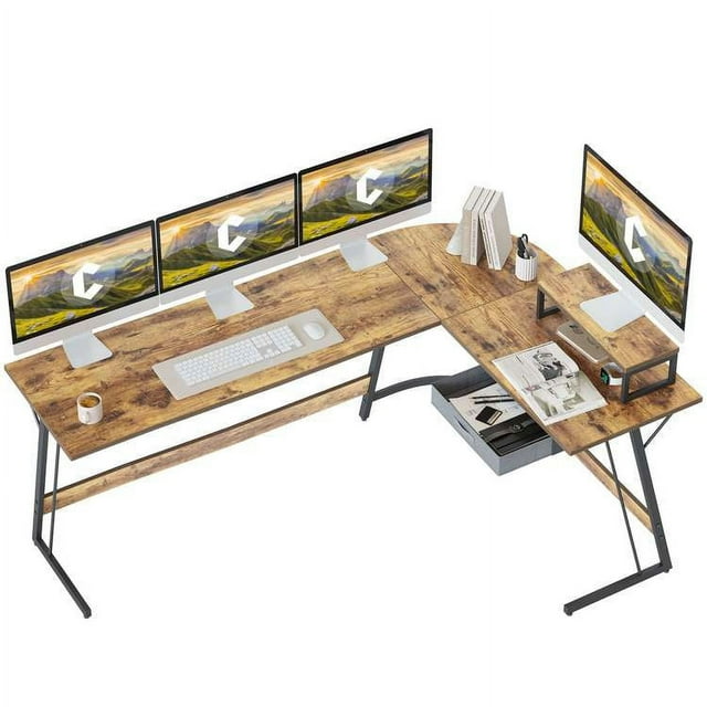 CubiCubi 67 x 47inch L Shaped Desk Modern Corner Computer Desk Home