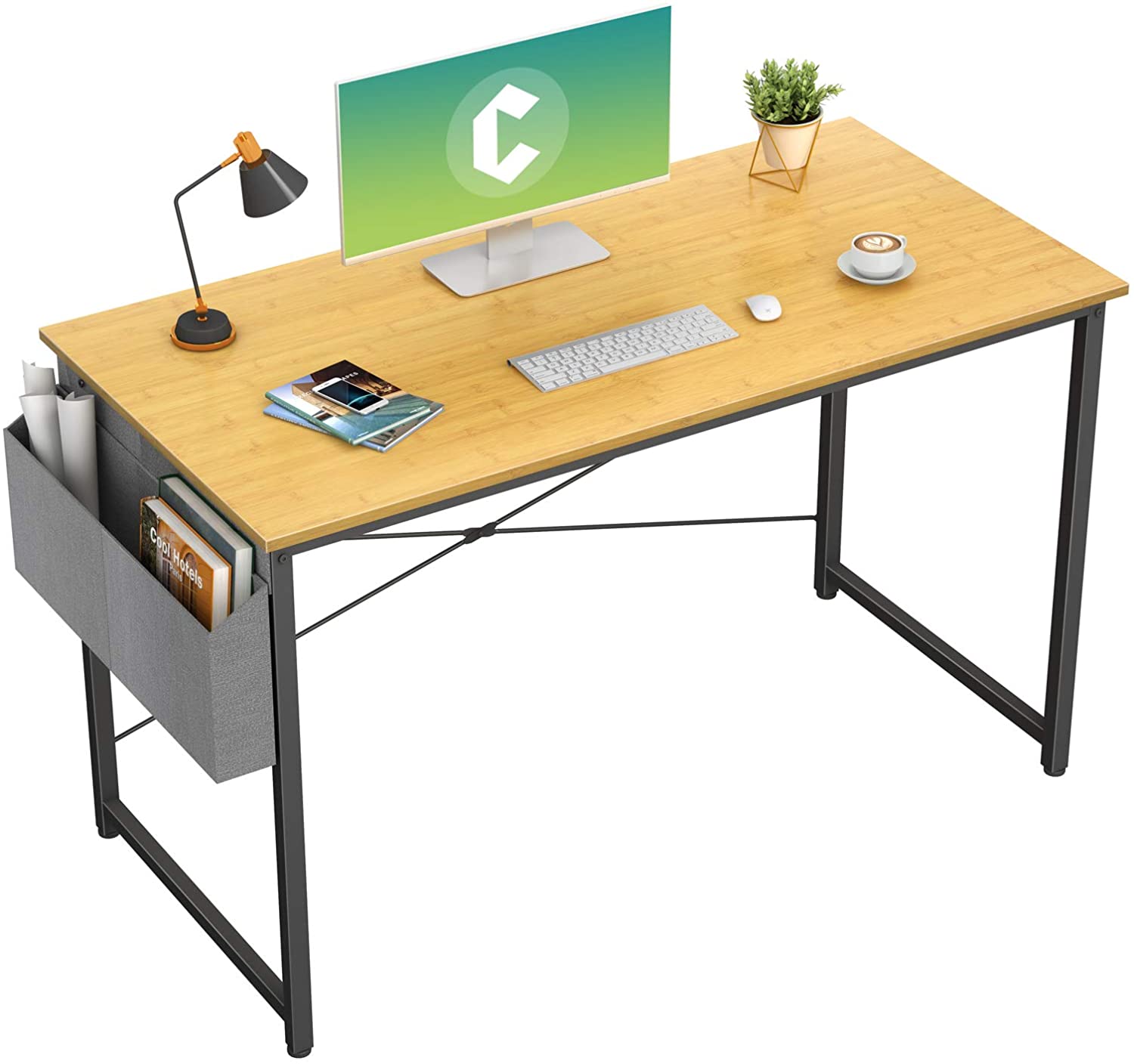CubiCubi Computer Desk 40 inch Home Office Desk with Storage Bag