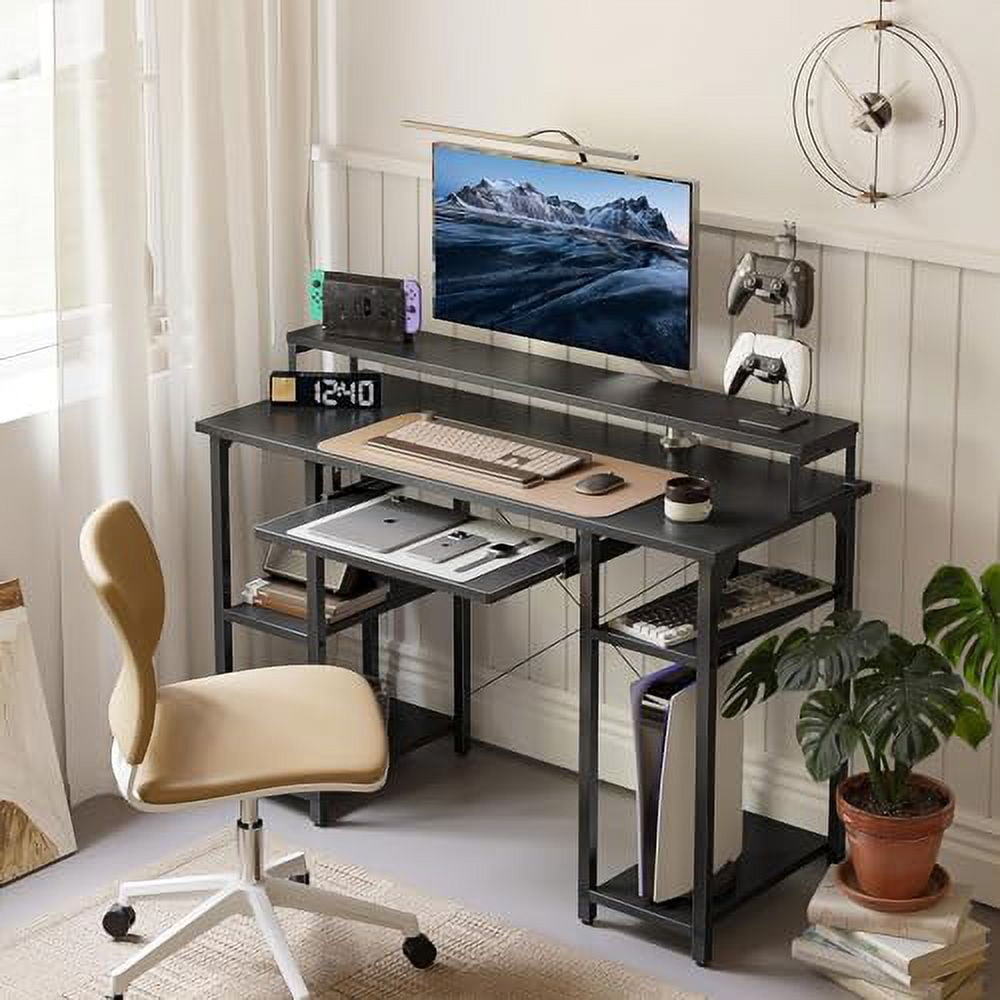 CubiCubi Computer Desk with Keyboard Tray, 47 Inch Office Desk with