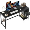 thumbnail image 1 of CubiCubi Computer Desk with 2 Drawers, 55 Inch Small Home Office Desk Study Writing Table, Black, 1 of 9