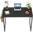 thumbnail image 1 of CubiCubi Computer Desk with Particle Board, Black Metal Frame, Black Finish,32", 1 of 7