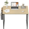 thumbnail image 1 of CubiCubi Computer Desk with Particle Board, Black Metal Frame, Ivory Finish,32", 1 of 8