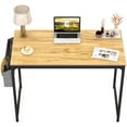 thumbnail image 1 of CubiCubi Computer Desk with Particle Board, Black Metal Frame, Natural Finish,32", 1 of 8
