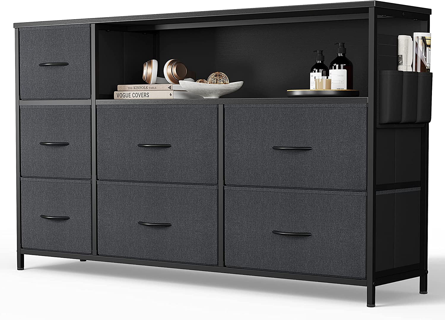 CubiCubi Dresser for Bedroom with 7 Drawers, Kids Dressers, TV Stand, Wide Chest of Drawers with
