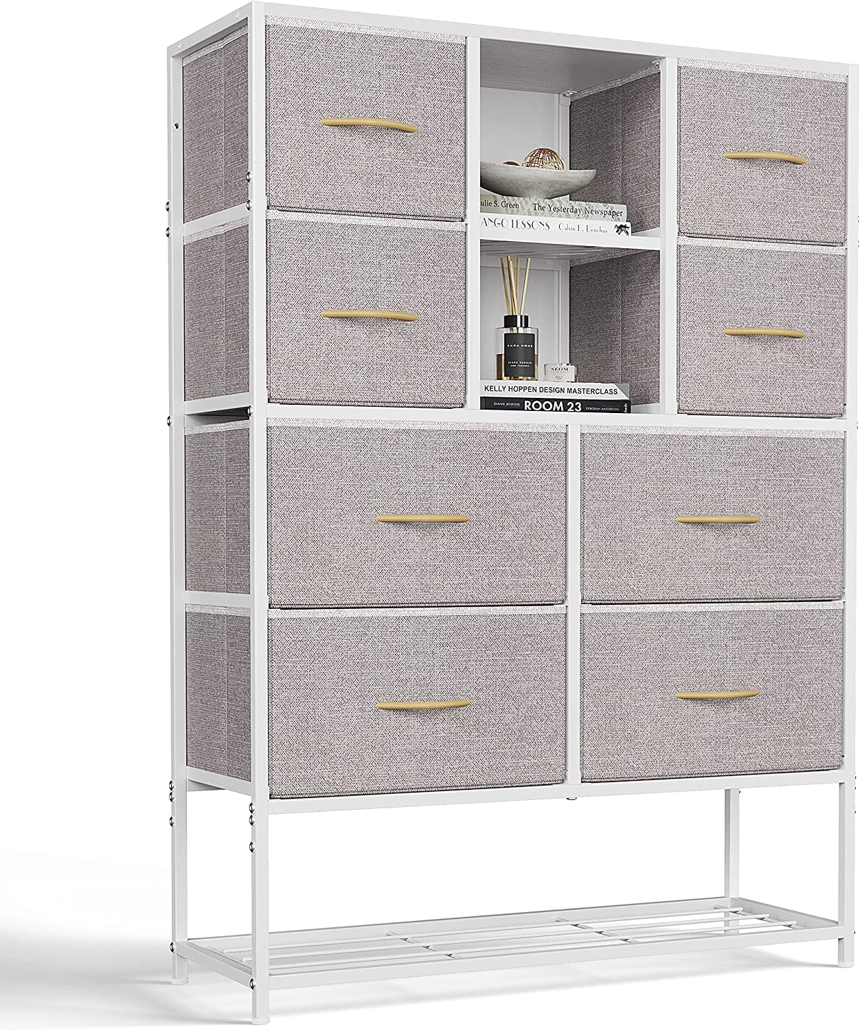 Bedroom with Shoe Racks Shelf, Storage Organizer 8 Drawer Dresser