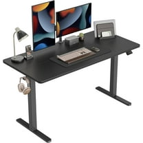 CubiCubi Electric Standing Desk, 55 x 24 Inches Height Adjustable Sit Stand Desk, Ergonomic Home Office Computer Workstation, Black