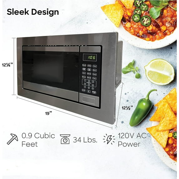 Cubic Foot, Built-In Microwave, Digital Touchpad, LED Display, Includes Trim, Stainless Steel