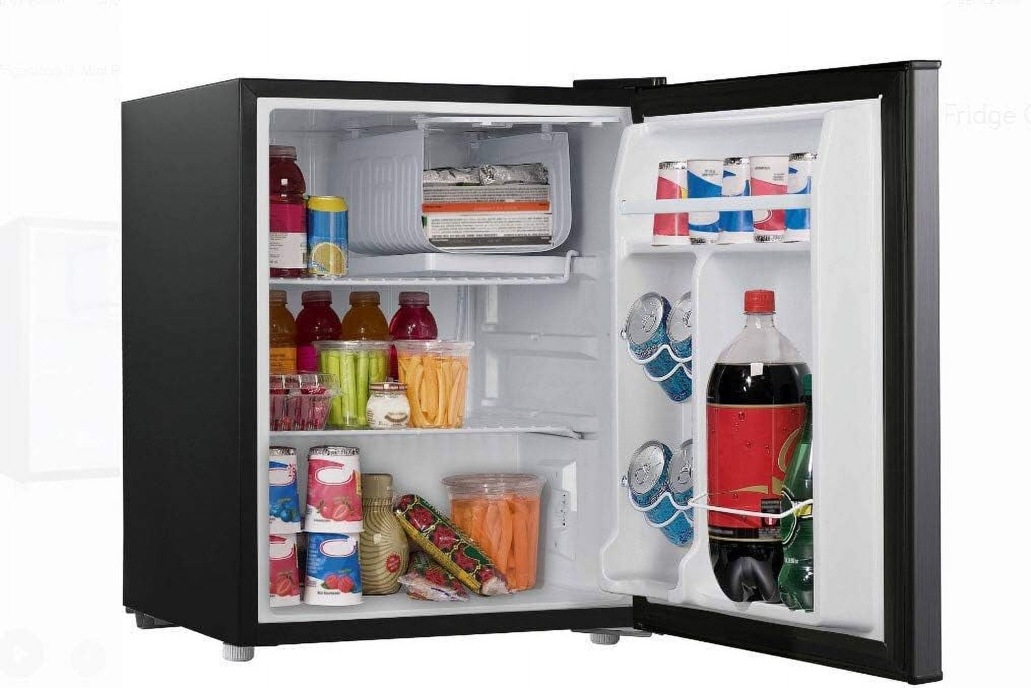 Cubic Foot Stainless Look Compact Dorm Refrigerator