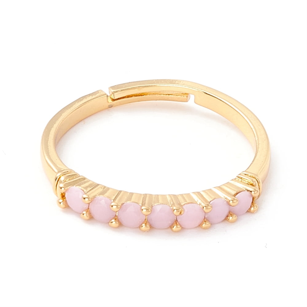 Oneress Adjustable Ring – Green Glazed, Gold-Plated With Cubic Zirconia, Gift For Women