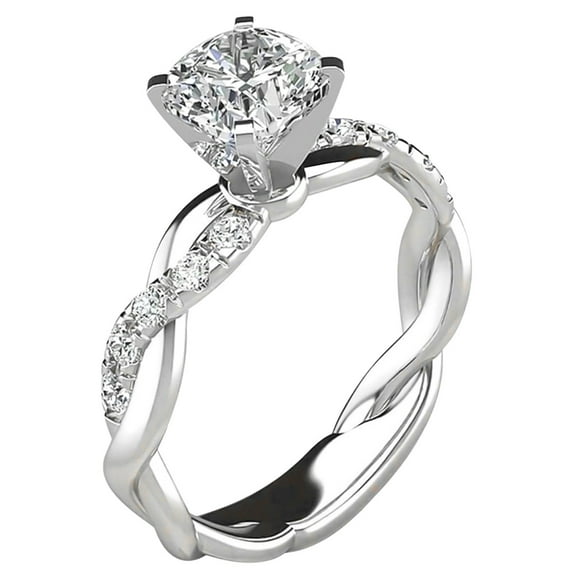 Cubic Zirconia Bridal Ring for Women, Engagement Ring and Wedding Bands
