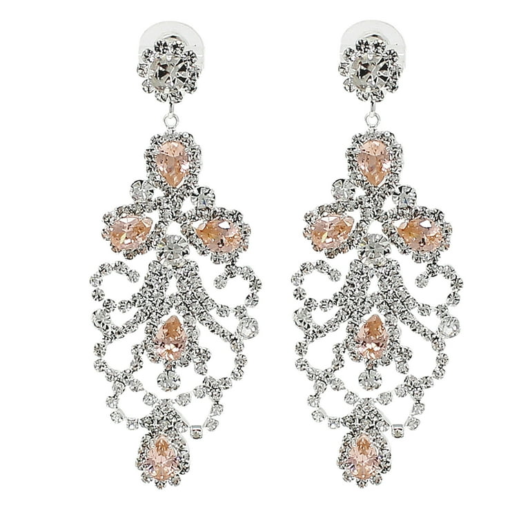 Cubic zirconia chandelier earrings sale