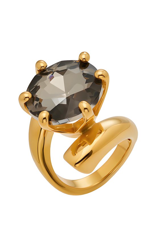 Cubic Zirconia Cocktail Rings Tarnish Metal Jewelry Suitable For All Season