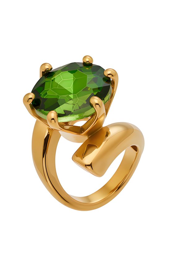 Cubic Zirconia Cocktail Rings Tarnish Metal Jewelry Suitable For All Season