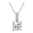 thumbnail image 1 of Cubic Zirconia Cushion Cut Pendant in Sterling Silver, 1 of 4