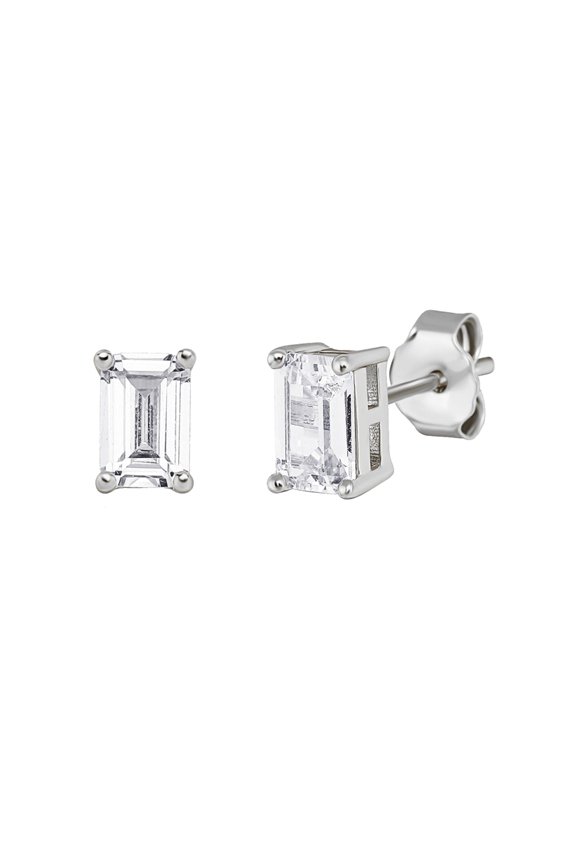 Cubic Zirconia Earrings Brass Metal Construction Trendy Minimalists Designs for Sensitive Ears
