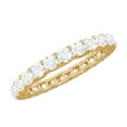 thumbnail image 1 of Rosec Jewels Certified Cubic Zirconia Eternity Band Ring - Stackable Wedding Band for Women - AAAA Quality - with Jewelry Box, 10K Yellow Gold, US 12.00, 1 of 9