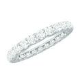 thumbnail image 1 of Rosec Jewels Certified Cubic Zirconia Eternity Band Ring - Stackable Wedding Band for Women - AAAA Quality - with Jewelry Box, 925 Sterling Silver, US 4.00, 1 of 9