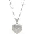 thumbnail image 1 of Cubic Zirconia Heart Charm Pendant Necklace For Women 14k White Gold Plated Cute Dainty Sparkly CZ Crystal Puffed Love Heart Choker Adjustable Chain Exquisite Jewelry Gift Valentine's Day Anniversary, 1 of 10