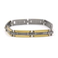 thumbnail image 1 of Cubic Zirconia Men's Bracelet 14K Gold Plated Wrist Band Fashion Jewelry 8.5", 1 of 4