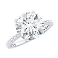 thumbnail image 1 of Rosec Jewels Cubic Zirconia Solitaire Engagement Ring 4 Carat - 10 mm Round - AAAA Quality Certified - with Jewelry Box, 925 Sterling Silver, US 10.00, 1 of 9