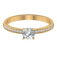 thumbnail image 1 of Rosec Jewels Cubic Zirconia Solitaire Ring for Women, Minimal Promise Engagement Ring, 10K Yellow Gold, US 11.50, 1 of 7