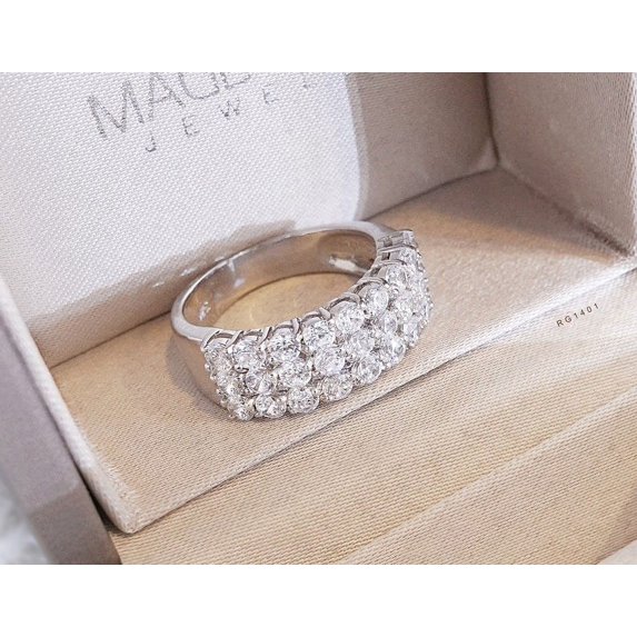 Cubic Zirconia / Sterling Silver 925 Ring / Rhodium plated Nickel-Free / MadDuckJewels RG1401 / Thailand Jewelry