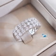 thumbnail image 1 of Cubic Zirconia / Sterling Silver 925 Ring / Rhodium plated Nickel-Free / MadDuckJewels RG1401 / Thailand Jewelry, 1 of 6