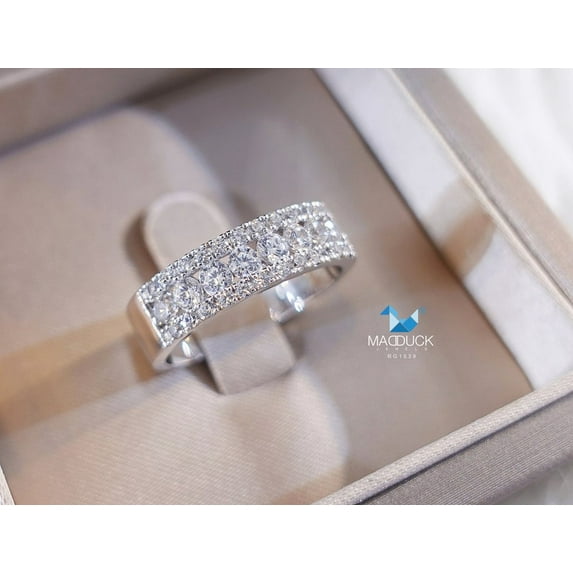 Cubic Zirconia / Sterling Silver 925 Ring / Rhodium plated Nickel-Free / MadDuckJewels RG1539 / Thailand Jewelry