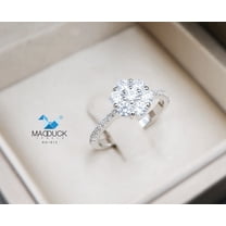 Cubic Zirconia / Sterling Silver 925 Ring / Rhodium plated Nickel-Free / MadDuckJewels RG1913 / Thailand Jewelry