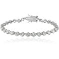 thumbnail image 1 of Cubic Zirconia Sterling Silver Tennis Bracelet, 1 of 3