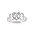 thumbnail image 1 of Cubic Zirconia Sterling Silver Triple Heart Ring, 1 of 1