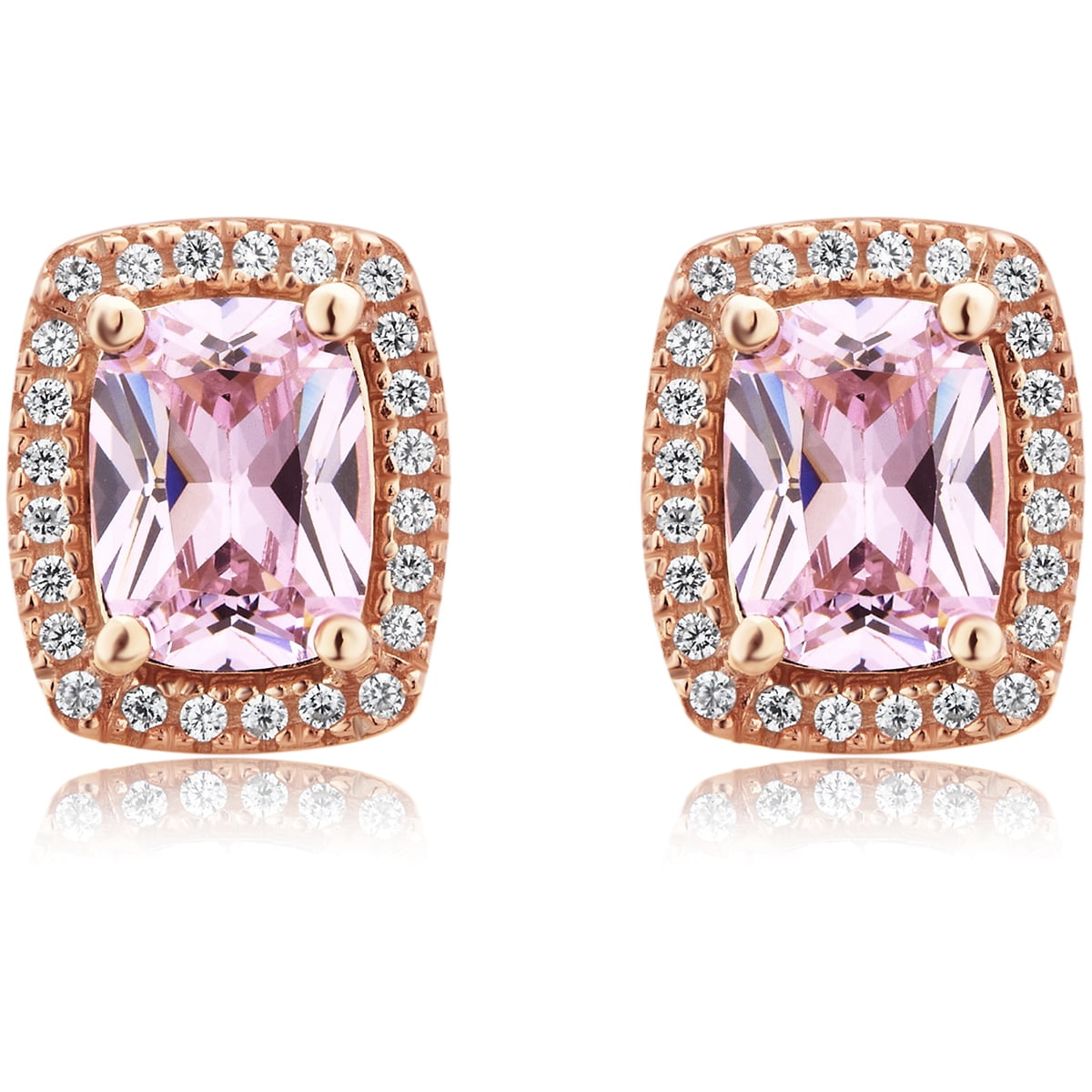 Cubic Zirconia, Sterling Silver Yellow Stone Stud Earring