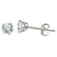 thumbnail image 1 of Cubic Zirconia Stud Earrings For Women Makes Unique Anniversary Gift For Her, Brilliant Cut Sterling Silver Stud Earrings, 1 of 1