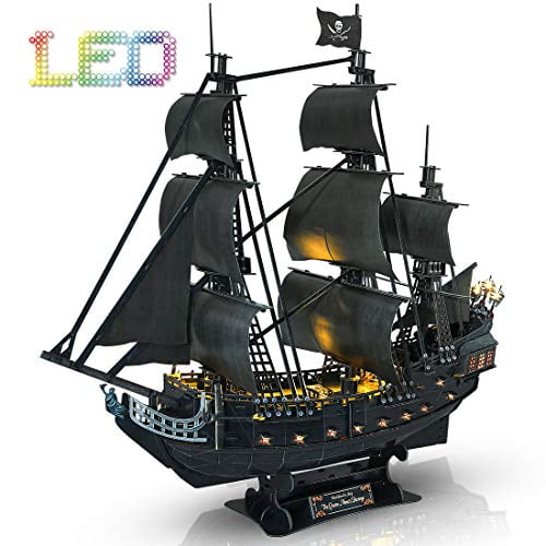 CubicFun 340 Pieces Queen Anne’s Revenge Paper and EPS Foam Board 3D Puzzles