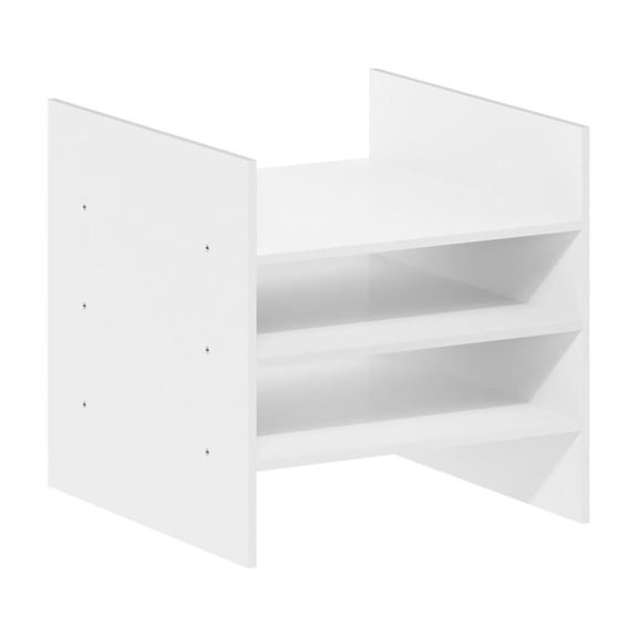 Cubicle 3-Shelf File Organizer Cube Insert in White