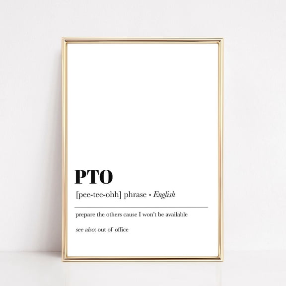 Cubicle Decor, Office Wall Art, Home Office Decor, Pto Prepare The Others, Definition Print, Office Wall Decor, UNFRAMED PAPER POSTER, Home Decor, Vintage Gift, Living Room Dercor