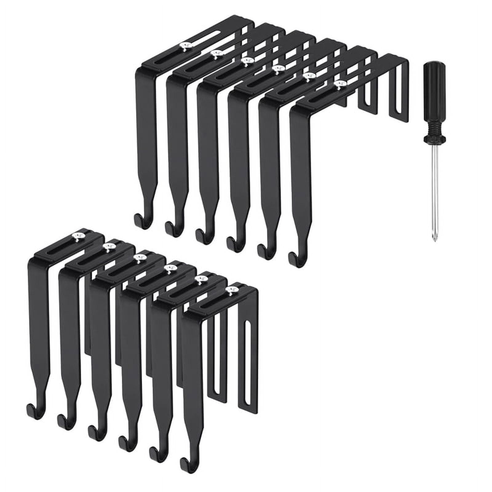 Cubicle Hangers Universal Partition Hanger Set Metal Black Cubicle