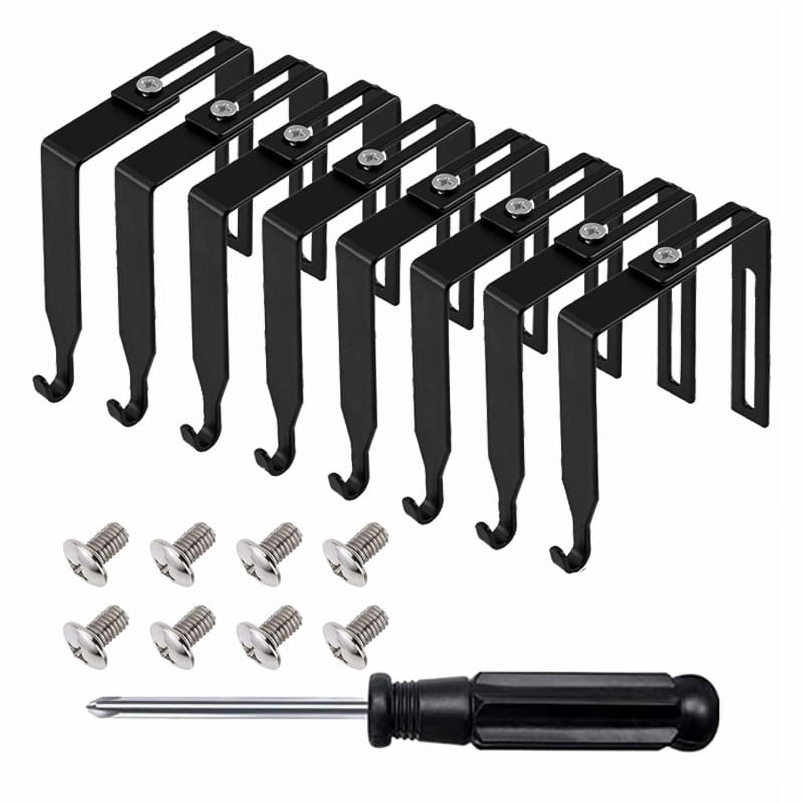 Cubicle Hangers Universal Partition Hanger Set Metal Black Cubicle
