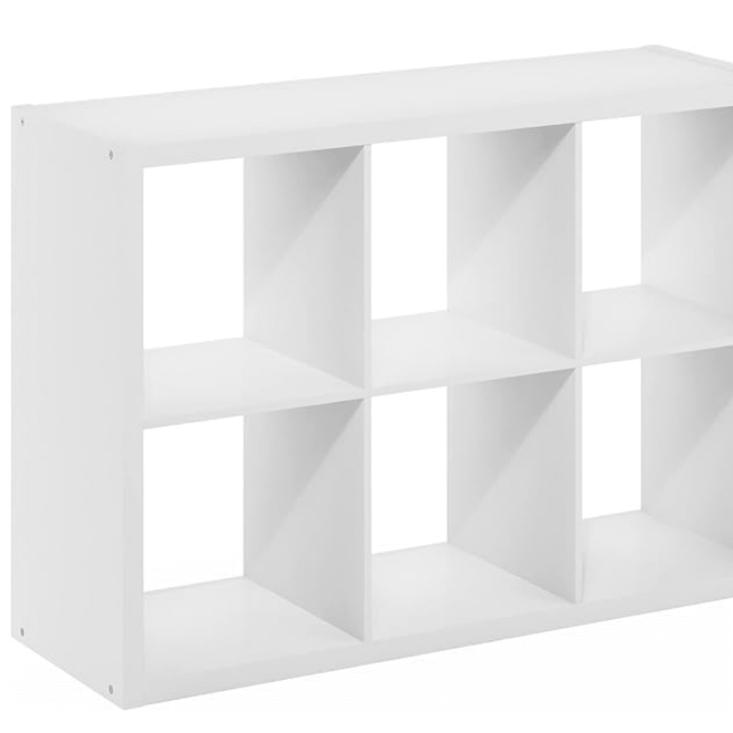 Cubicle Open Back D rative Cube Storage Organizer, 6-Cube, White ...