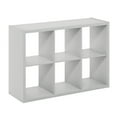 thumbnail image 1 of Cubicle Open Back Decorative Cube Storage Organizer - 6-Cube, Light Grey, 1 of 1