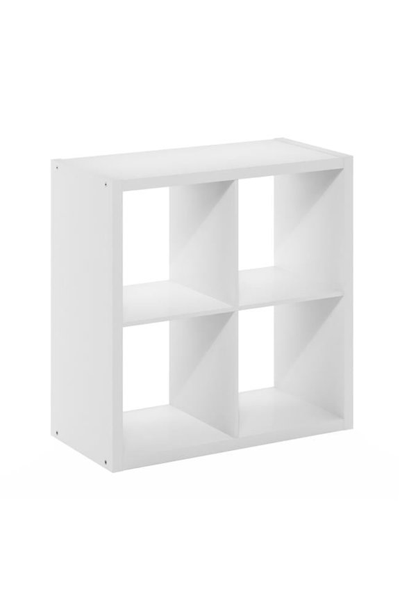 Cubicle Open Back Decorative Cube Storage Organizer, White - 4-Cube