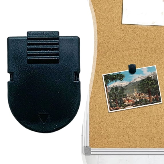 Cubicle Partition Clips - Fabric Panel Note Holder Hook - Sturdy Metal & Plastic Clip - For Memo Photo Document Organization - 25 Pack - Black