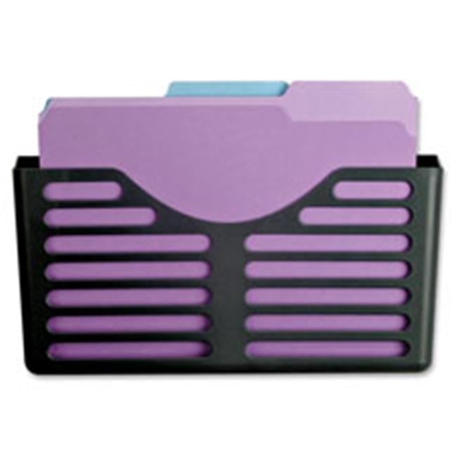 Black High-Impact Plastic Cubicle Pocket File